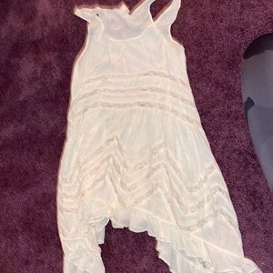 Cream with lace detail dress